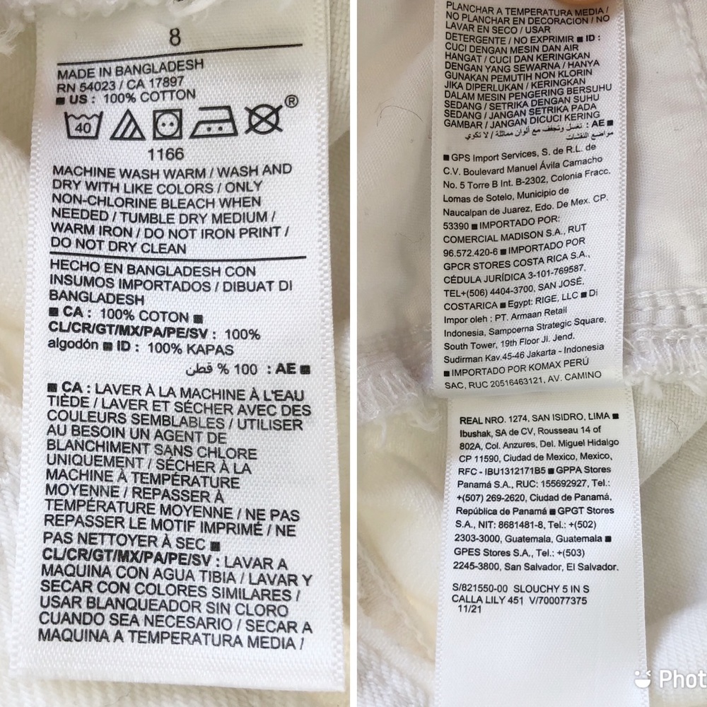 Old Navy Women’s Slouchy Straight Cut Off Denim Shorts in Calla Lily White, 8 - Picture 13 of 13
